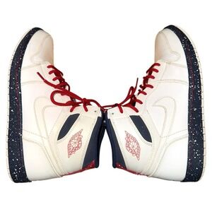 Nike Air Jordan 1 High‎ Strap Premier White MENS 10.5 PRE-OWNED 375352-101